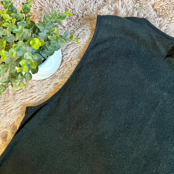 NWT Current/Elliot Black The Tied Up Muscle Linen Blend Tank Top Size 0 FLAW - Picture 13 of 14